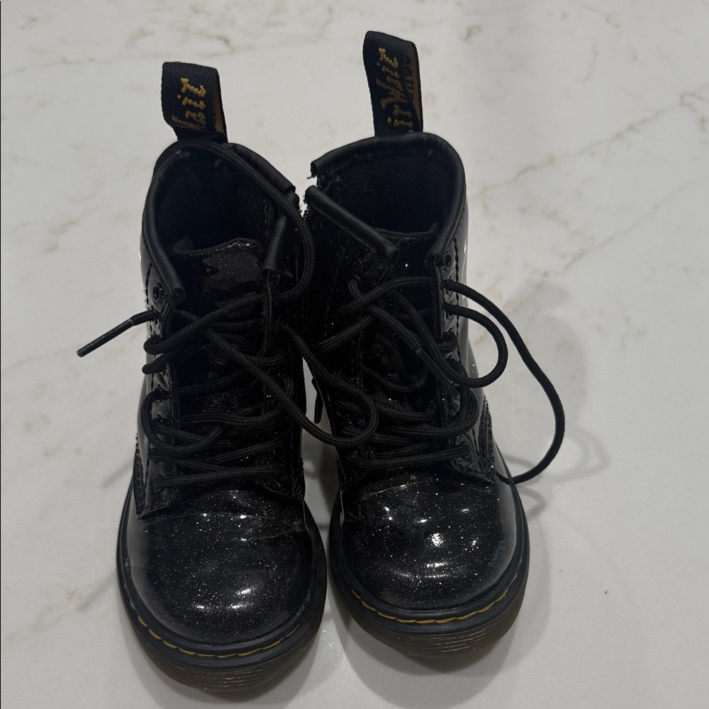 Dr. Martens Shiny Black Lace-Up Boots